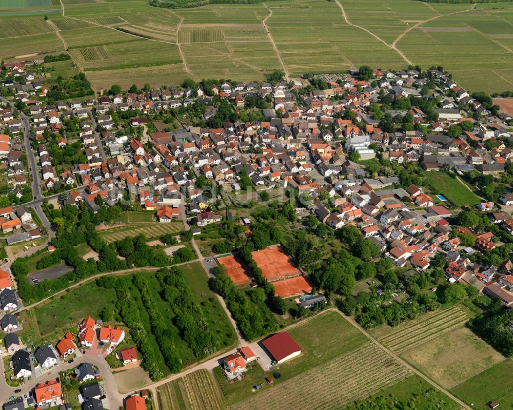 Lörzweiler aus der Vogelperspektive: Ortsansicht von Lörzweiler im Bundesland Rheinland-Pfalz