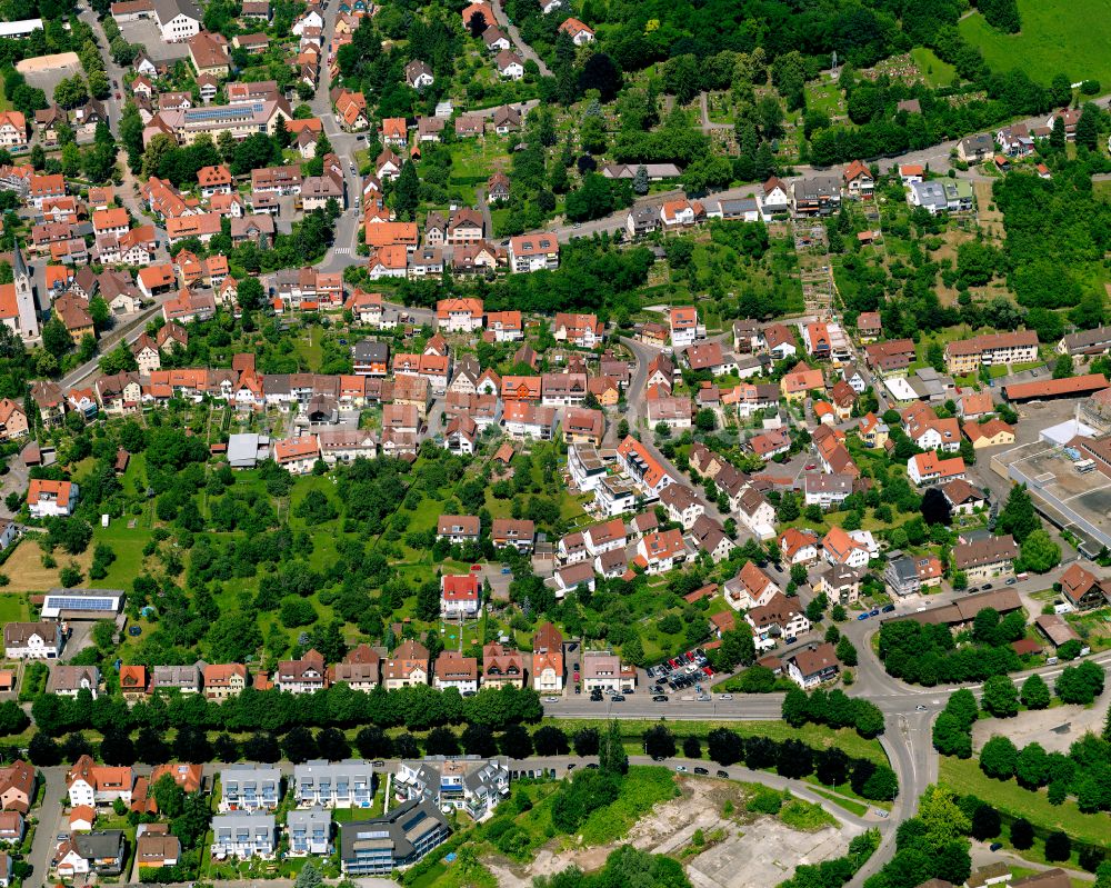 Lustnau von oben - Ortsansicht in Lustnau im Bundesland Baden-Württemberg, Deutschland