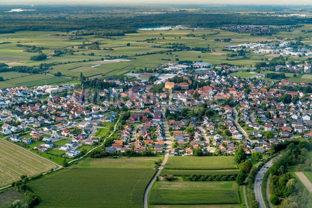 Mahlberg von oben - Ortsansicht in Mahlberg im Bundesland Baden-Württemberg, Deutschland