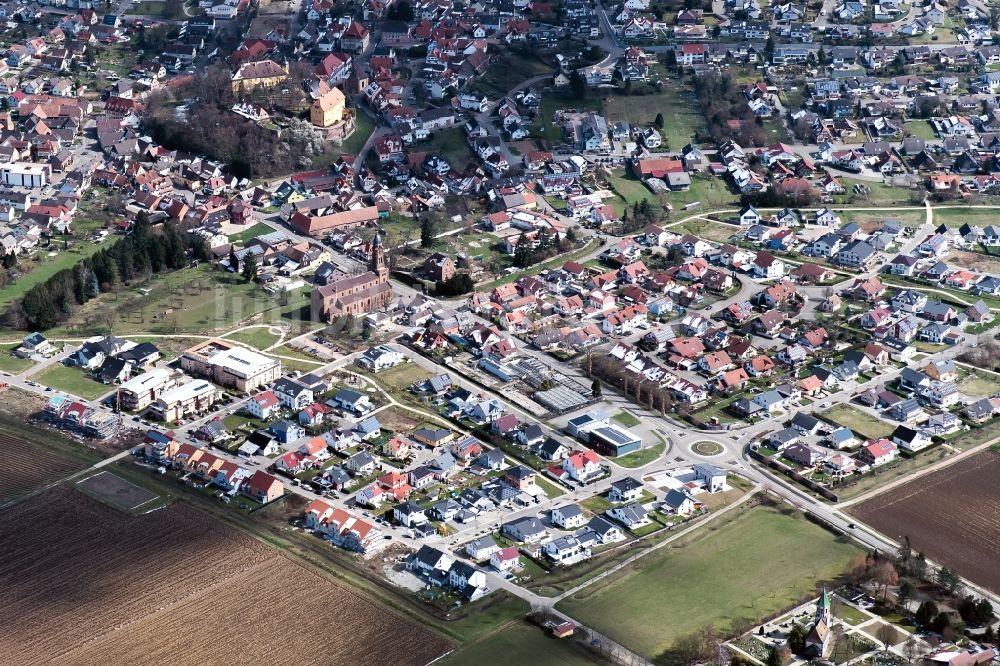 Mahlberg aus der Vogelperspektive: Ortsansicht von Mahlberg im Bundesland Baden-Württemberg, Deutschland