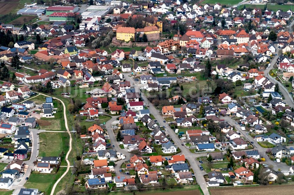 Luftbild Mahlberg - Ortsansicht in Mahlberg im Bundesland Baden-Württemberg, Deutschland