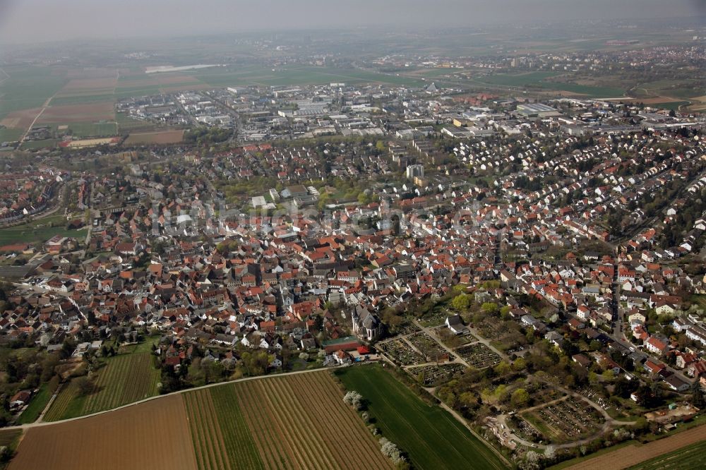 Luftaufnahme Mainz Hechtsheim - Ortsansicht von Mainz Hechtsheim im Bundesland Rheinland-Pfalz