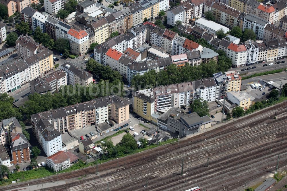 Mainz von oben - Ortsansicht von Mainz - Neustadt im Bundesland Rheinland-Pfalz