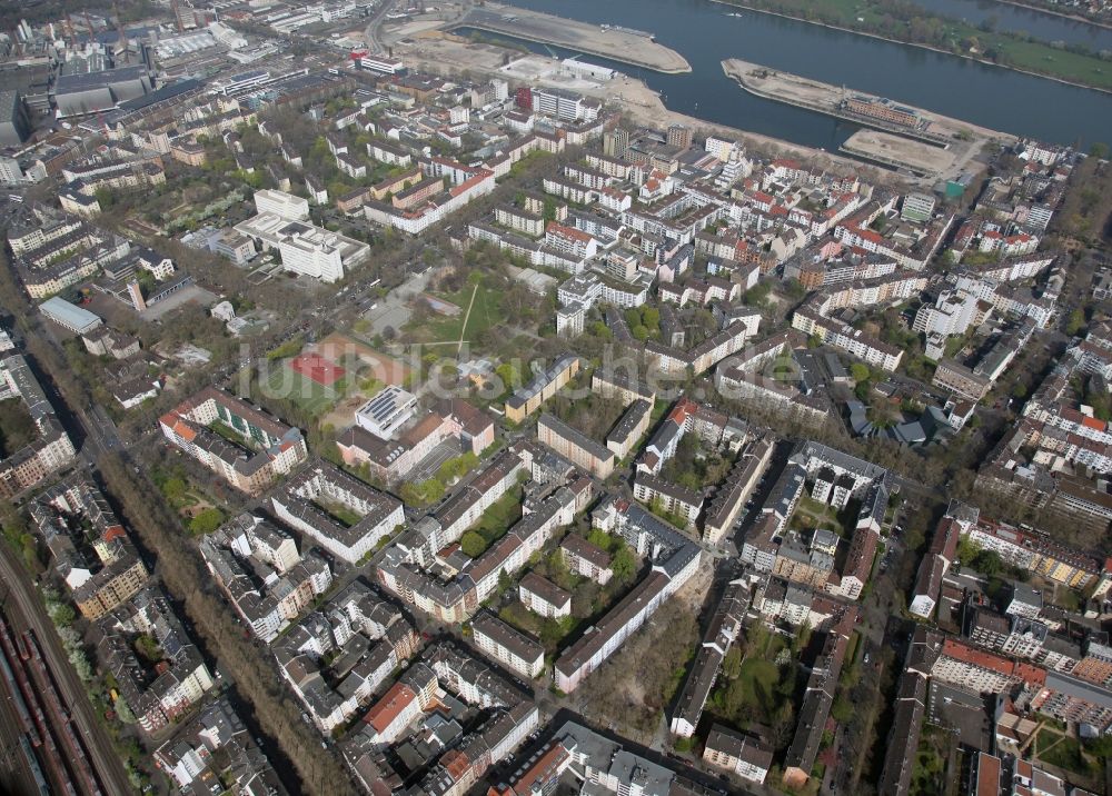 Luftbild Mainz Neustadt - Ortsansicht von Mainz Neustadt im Bundesland Rheinland-Pfalz