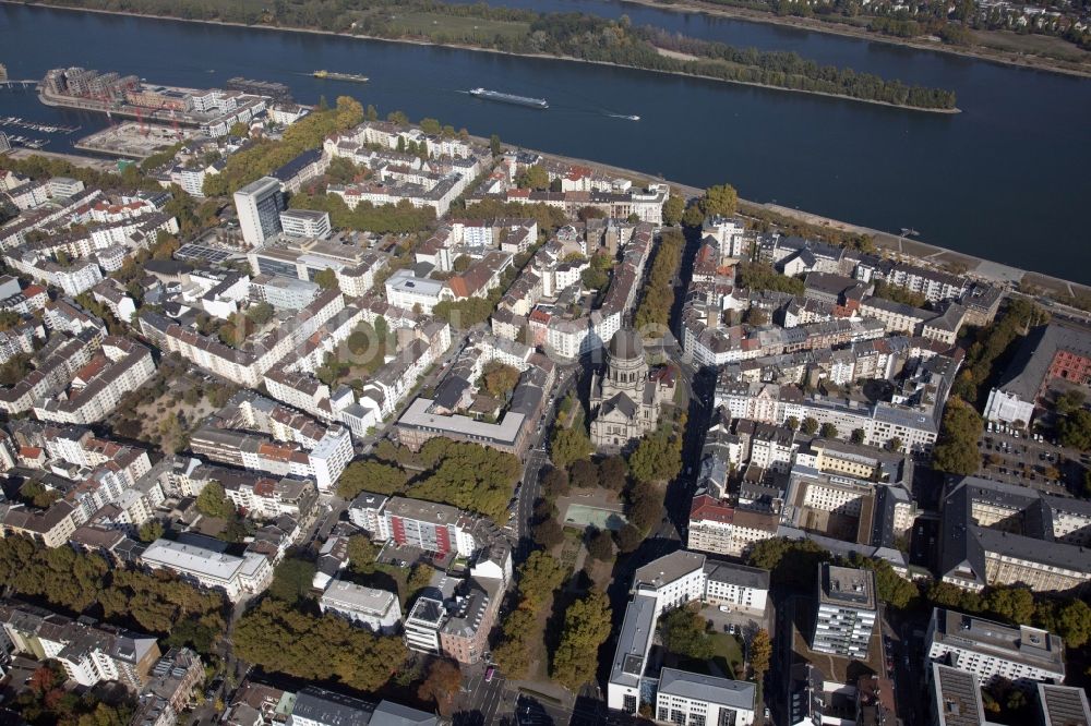 Mainz aus der Vogelperspektive: Ortsansicht von Mainz Neustadt im Bundesland Rheinland-Pfalz