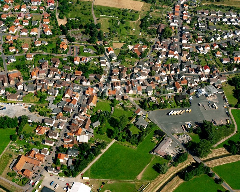 Mainzlar von oben - Ortsansicht in Mainzlar im Bundesland Hessen, Deutschland