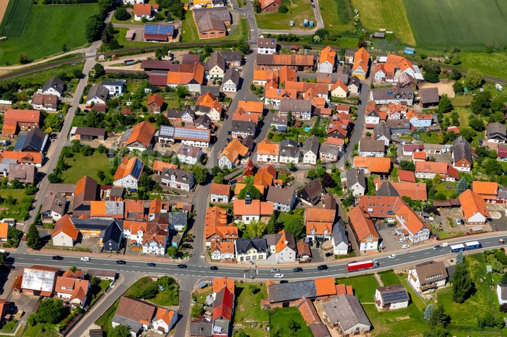 Luftbild Mandern - Ortsansicht in Mandern im Bundesland Hessen, Deutschland