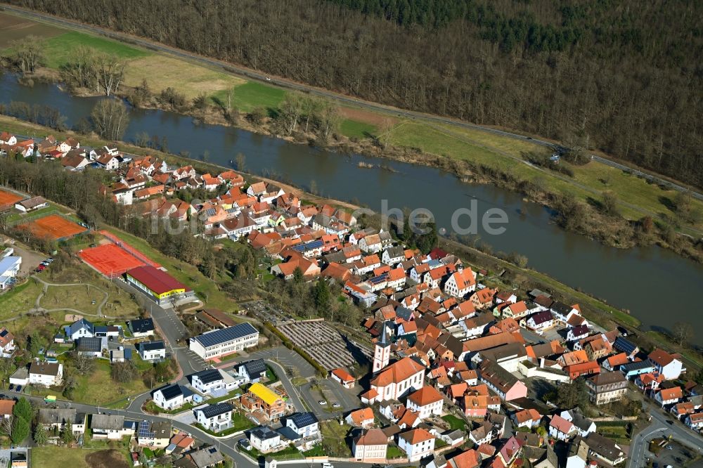 Marienbrunn aus der Vogelperspektive: Ortsansicht in Marienbrunn im Bundesland Bayern, Deutschland