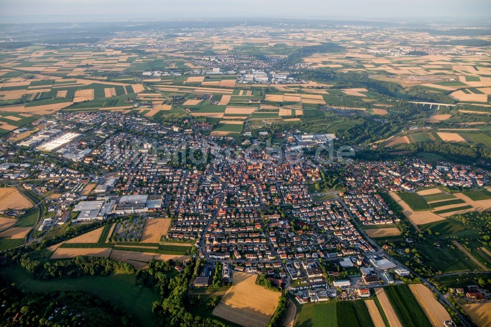 Markgröningen aus der Vogelperspektive: Ortsansicht in Markgröningen im Bundesland Baden-Württemberg, Deutschland