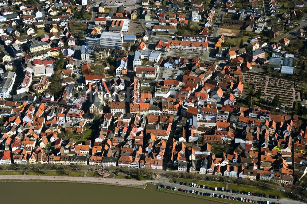 Luftaufnahme Marktheidenfeld - Ortsansicht in Marktheidenfeld im Bundesland Bayern, Deutschland