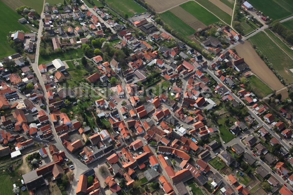 Luftaufnahme Mauchenheim - Ortsansicht von Mauchenheim im Bundesland Rheinland-Pfalz