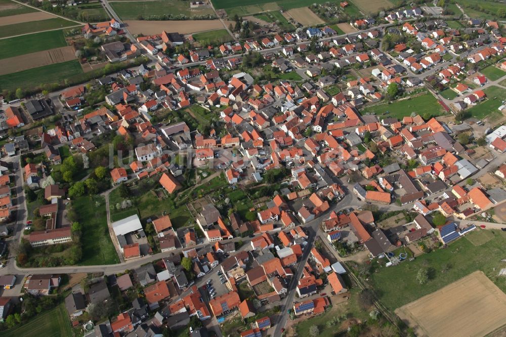 Luftbild Mauchenheim - Ortsansicht von Mauchenheim im Bundesland Rheinland-Pfalz