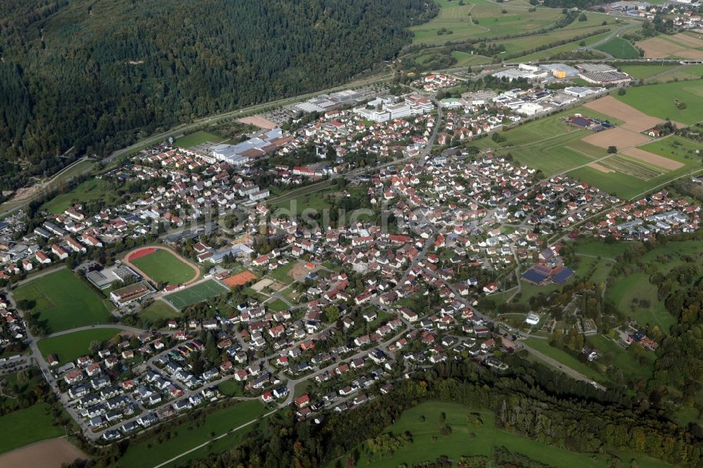 Maulburg aus der Vogelperspektive: Ortsansicht in Maulburg im Bundesland Baden-Württemberg, Deutschland