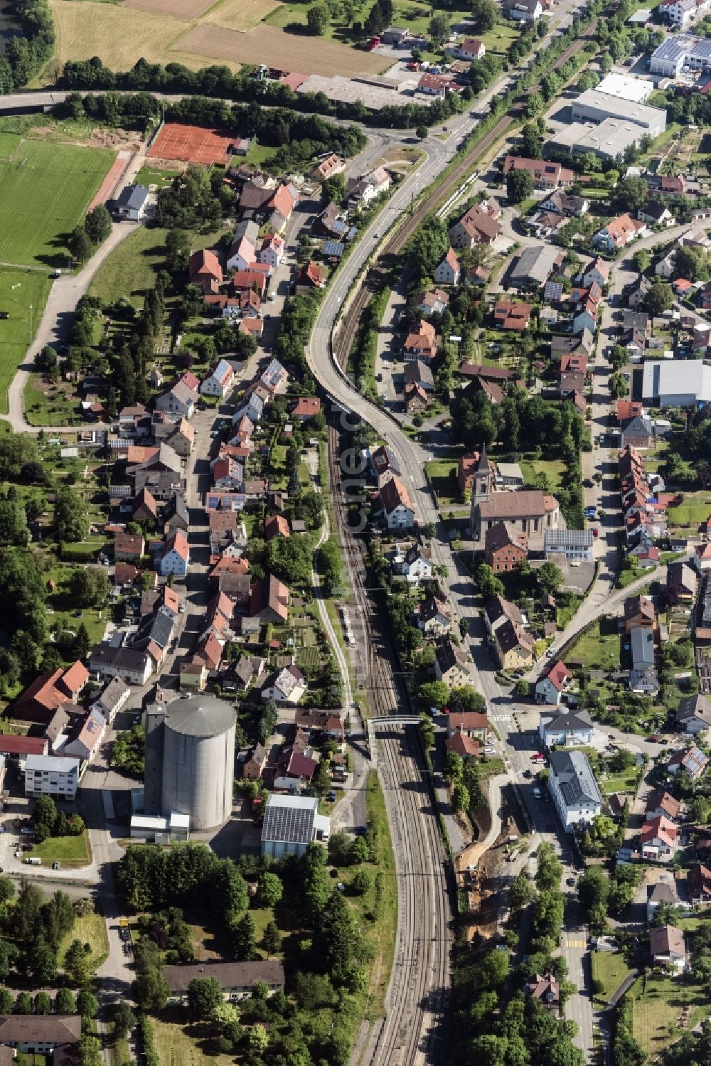 Luftaufnahme Möckmühl - Ortsansicht in Möckmühl im Bundesland Baden-Württemberg, Deutschland