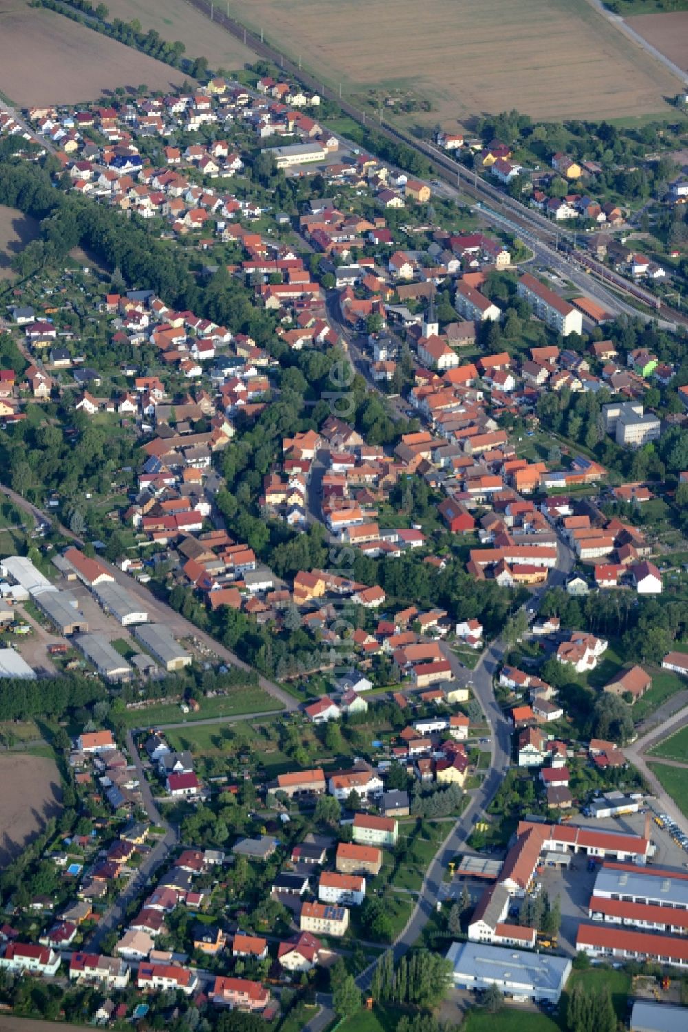 Mechterstädt von oben - Ortsansicht in Mechterstädt im Bundesland Thüringen