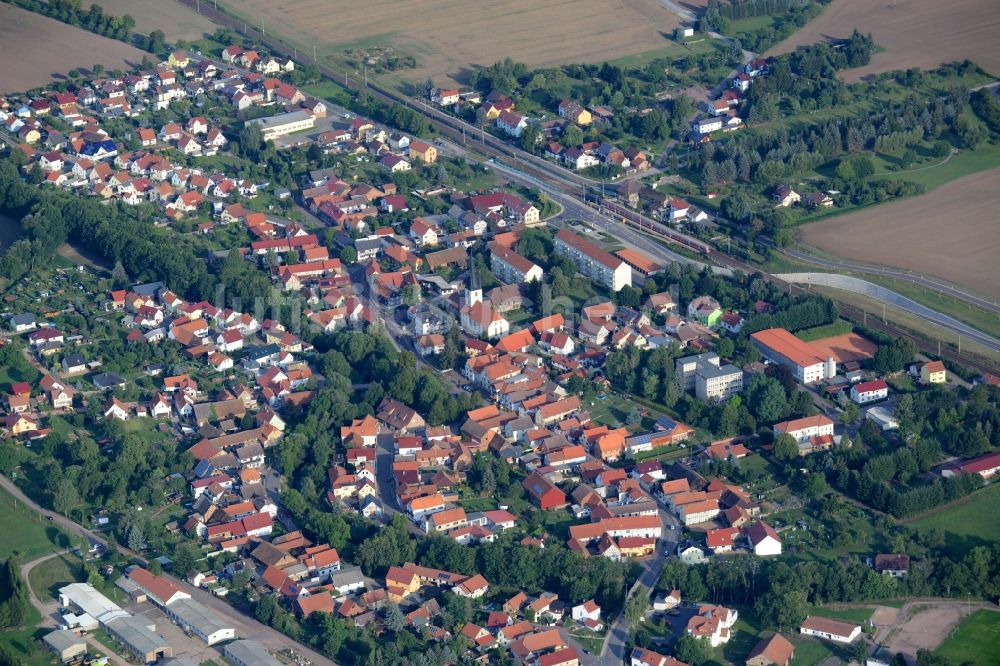 Mechterstädt aus der Vogelperspektive: Ortsansicht in Mechterstädt im Bundesland Thüringen