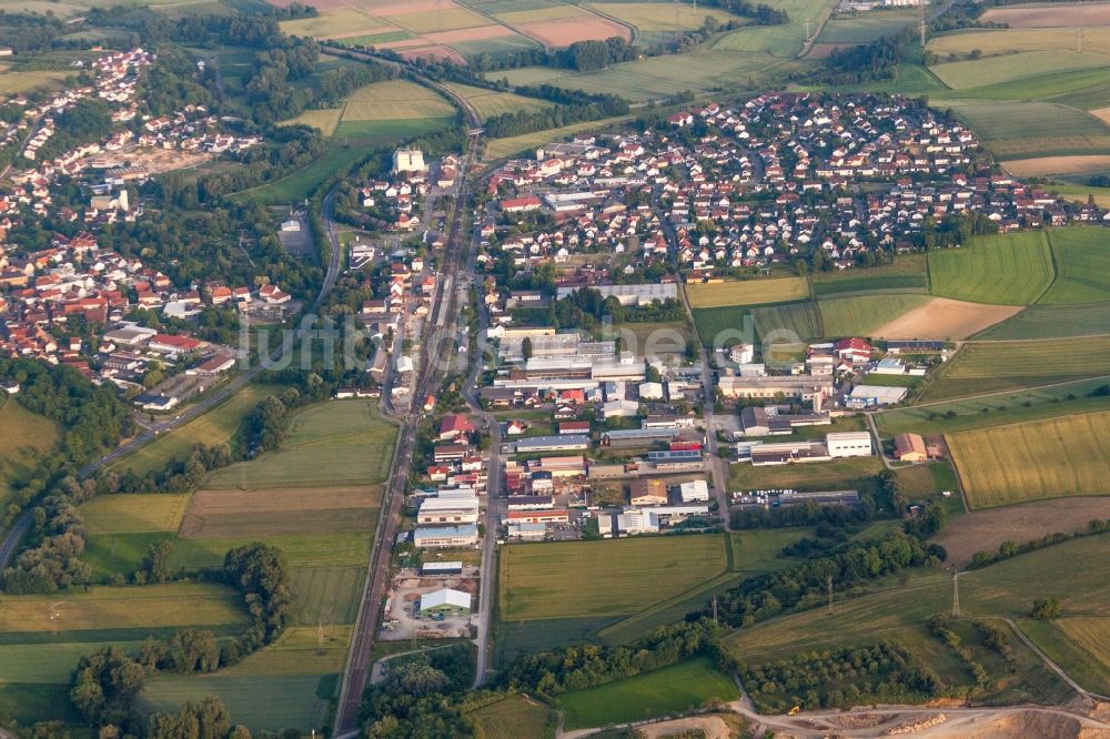 Meckesheim von oben - Ortsansicht in Meckesheim im Bundesland Baden-Württemberg, Deutschland