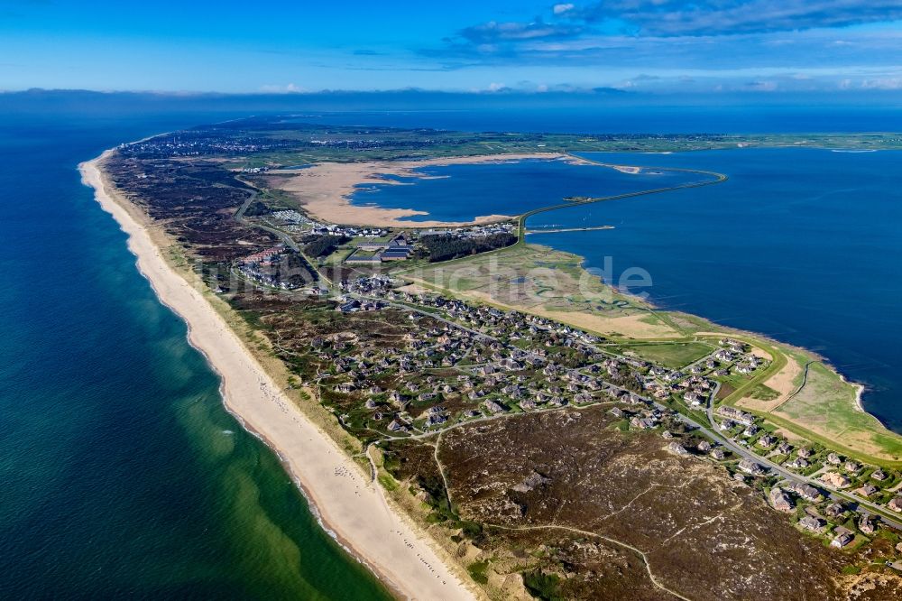 Rantum (Sylt) aus der Vogelperspektive: Ortsansicht an der Meeres-Küste in Rantum (Sylt) auf der Insel Sylt im Bundesland Schleswig-Holstein, Deutschland