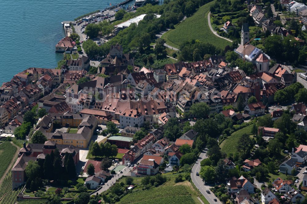 Meersburg aus der Vogelperspektive: Ortsansicht in Meersburg im Bundesland Baden-Württemberg, Deutschland