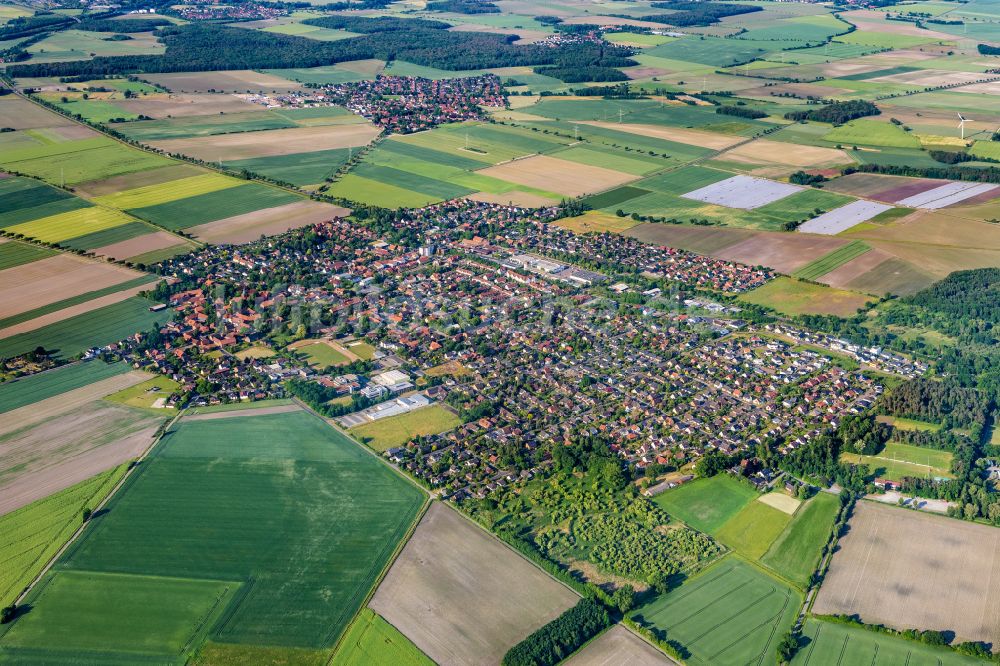 Meine aus der Vogelperspektive: Ortsansicht in Meine im Bundesland Niedersachsen, Deutschland