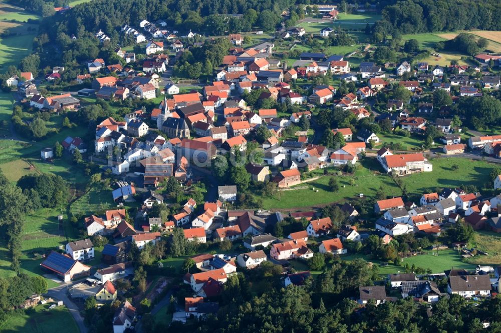 Luftaufnahme Mengsberg - Ortsansicht in Mengsberg im Bundesland Hessen, Deutschland