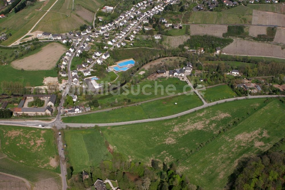 Mertesdorf von oben - Ortsansicht von Mertesdorf im Bundesland Rheinland-Pfalz