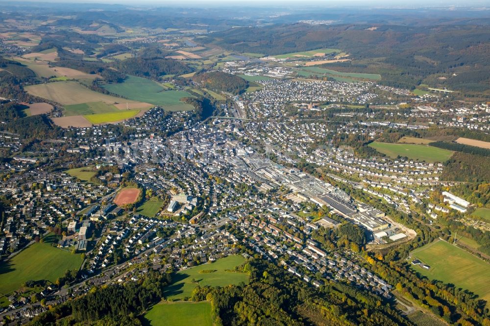 Luftbild Meschede - Ortsansicht von Meschede im Bundesland Nordrhein-Westfalen