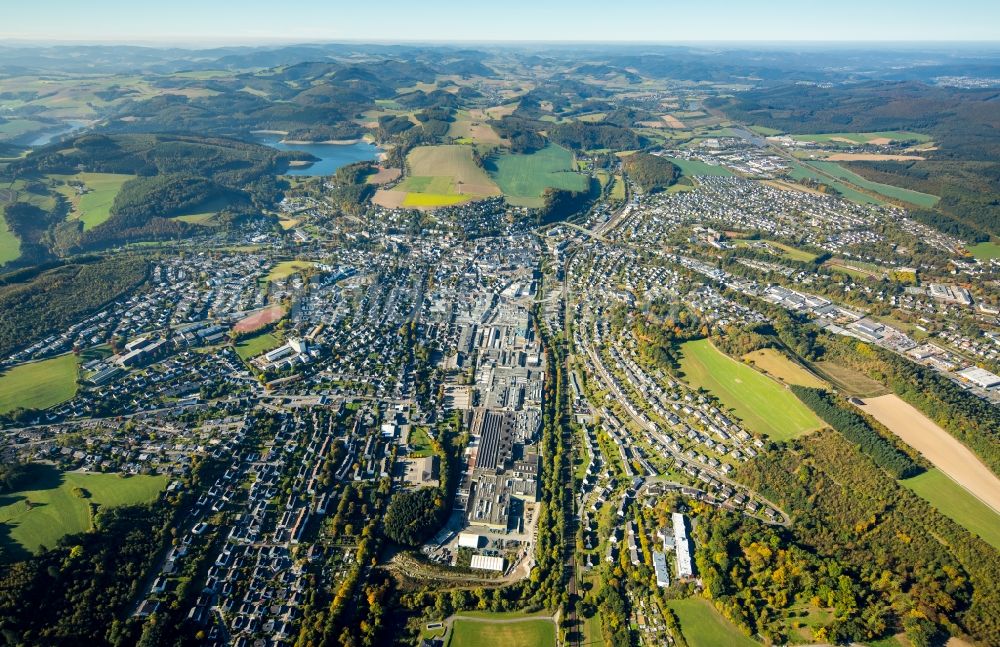 Luftaufnahme Meschede - Ortsansicht von Meschede im Bundesland Nordrhein-Westfalen