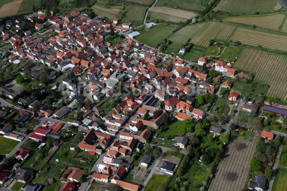 Luftbild Mettenheim - Ortsansicht von Mettenheim ist eine Ortsgemeinde im Landkreis Alzey-Worms in Rheinland-Pfalz