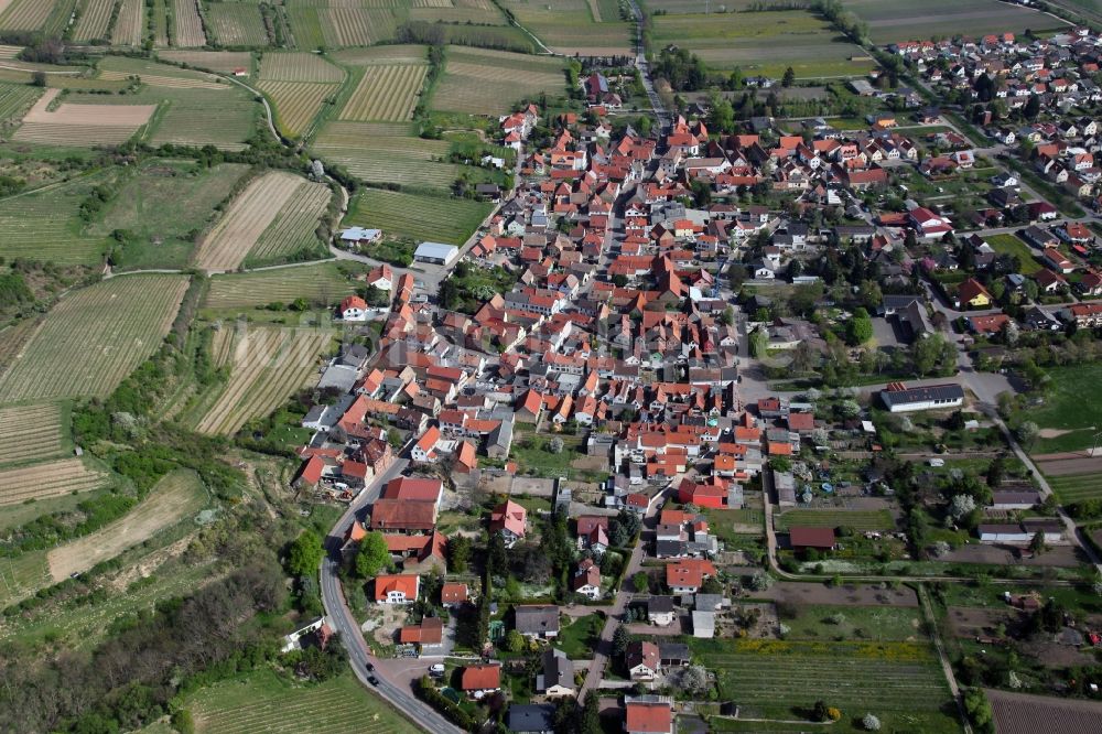 Luftbild Mettenheim - Ortsansicht von Mettenheim ist eine Ortsgemeinde im Landkreis Alzey-Worms in Rheinland-Pfalz