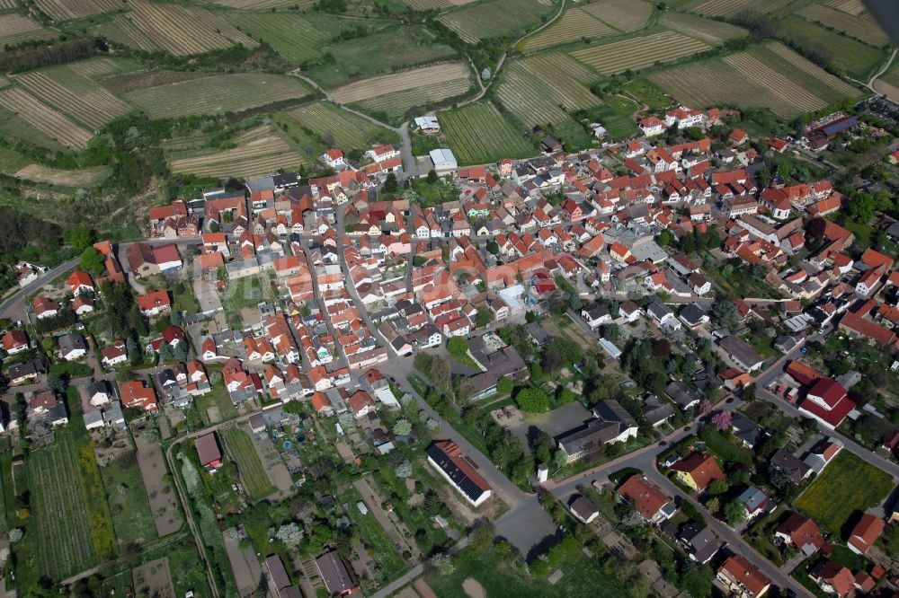 Luftaufnahme Mettenheim - Ortsansicht von Mettenheim ist eine Ortsgemeinde im Landkreis Alzey-Worms in Rheinland-Pfalz