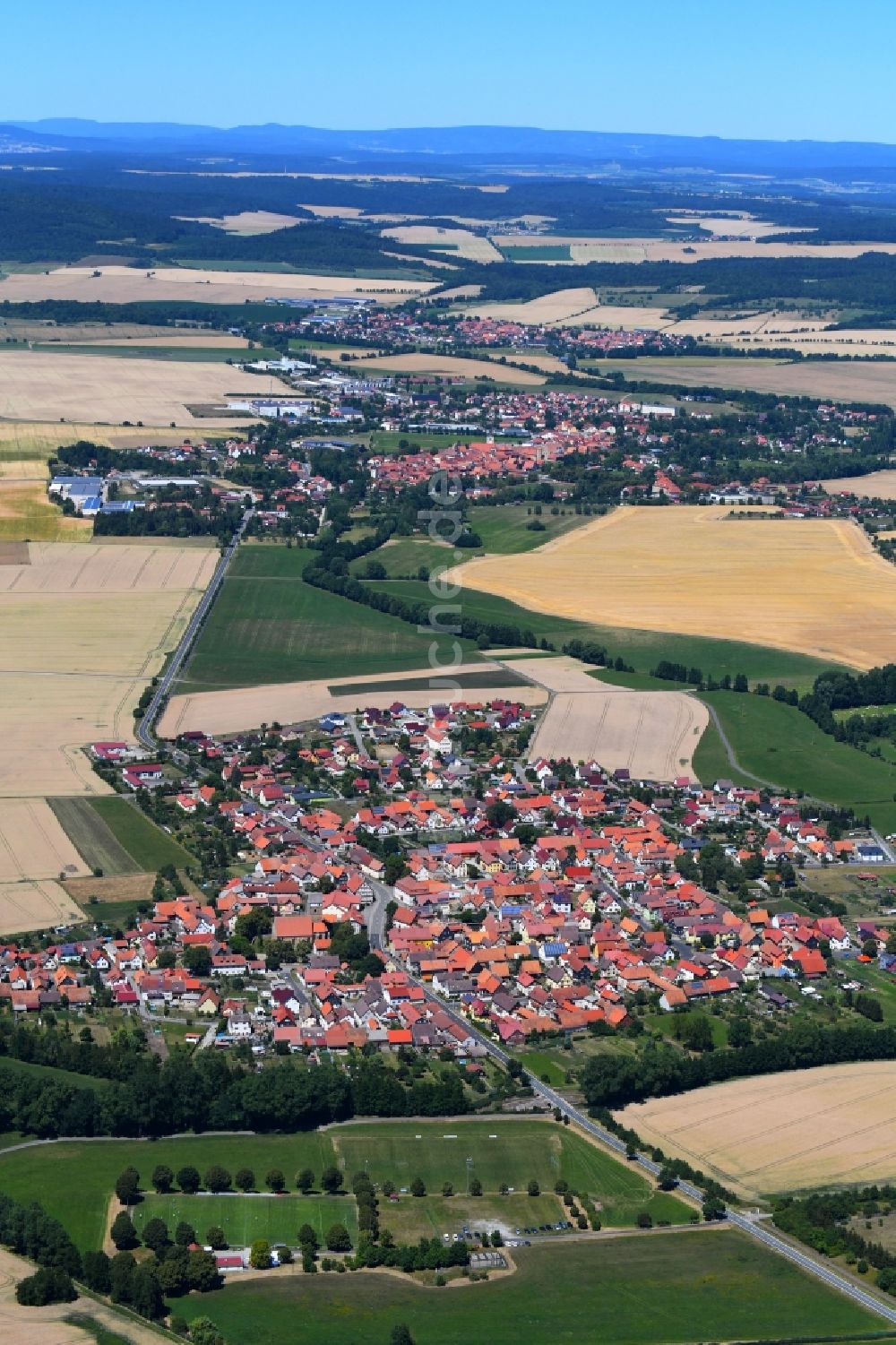 Luftaufnahme Milz - Ortsansicht in Milz im Bundesland Thüringen, Deutschland