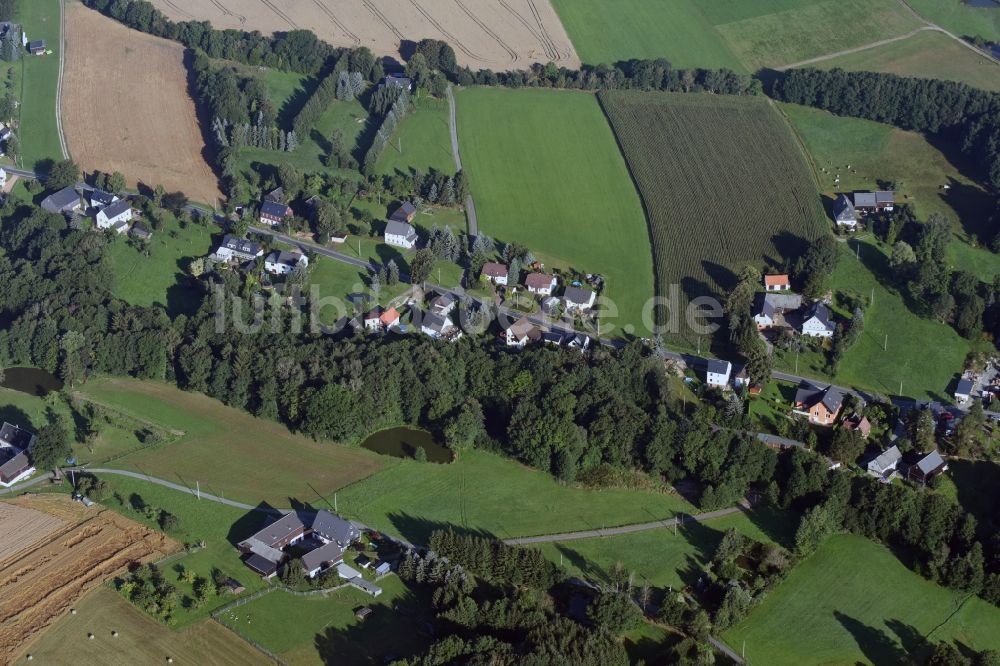 Mitteldorf von oben - Ortsansicht in Mitteldorf im Bundesland Sachsen