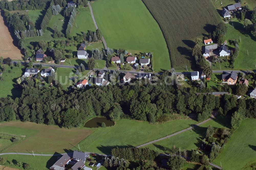 Mitteldorf aus der Vogelperspektive: Ortsansicht in Mitteldorf im Bundesland Sachsen