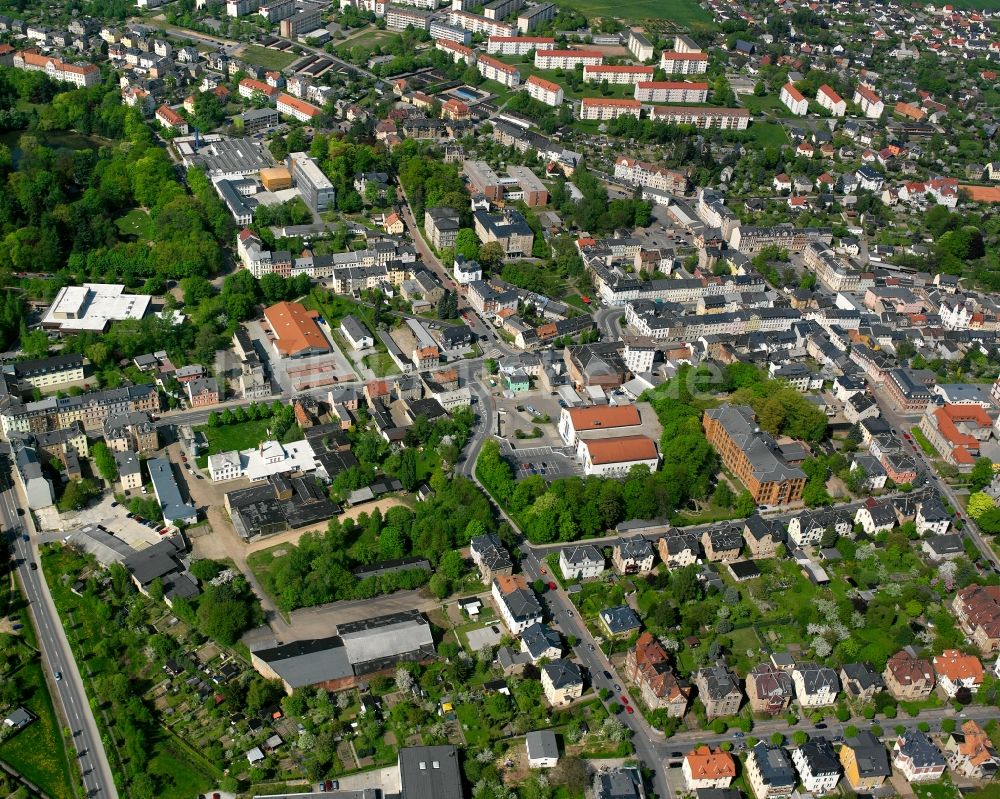 Luftaufnahme Mittweida - Ortsansicht in Mittweida im Bundesland Sachsen, Deutschland