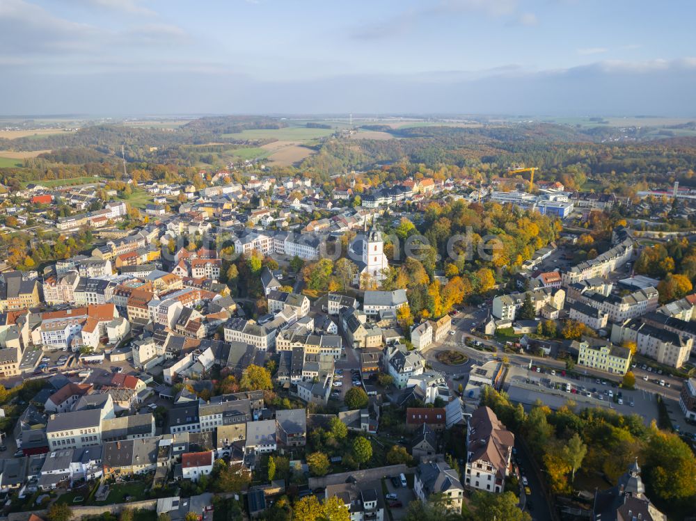 Mittweida von oben - Ortsansicht in Mittweida im Bundesland Sachsen, Deutschland