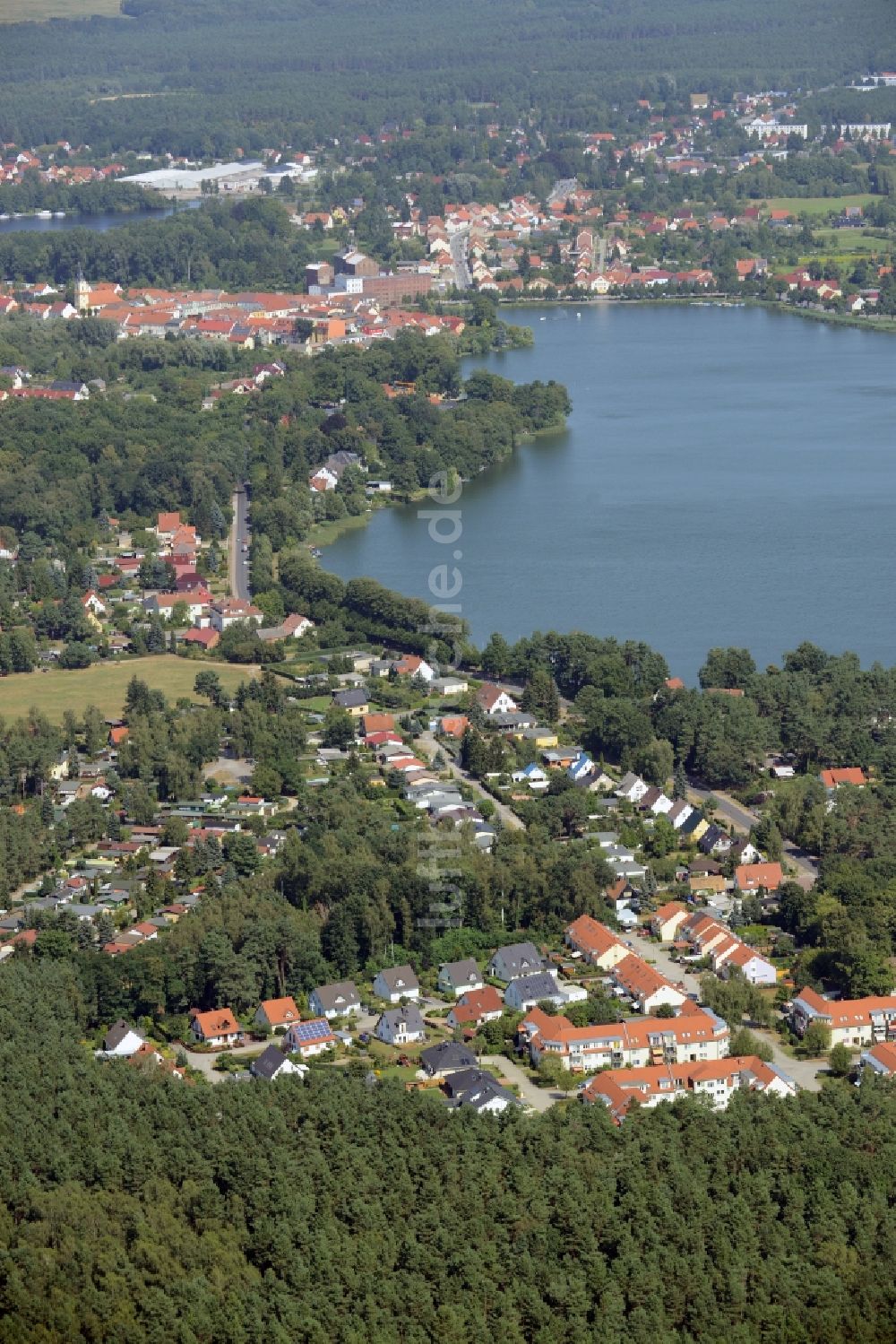 Luftaufnahme Müllrose - Ortsansicht von Müllrose im Bundesland Brandenburg