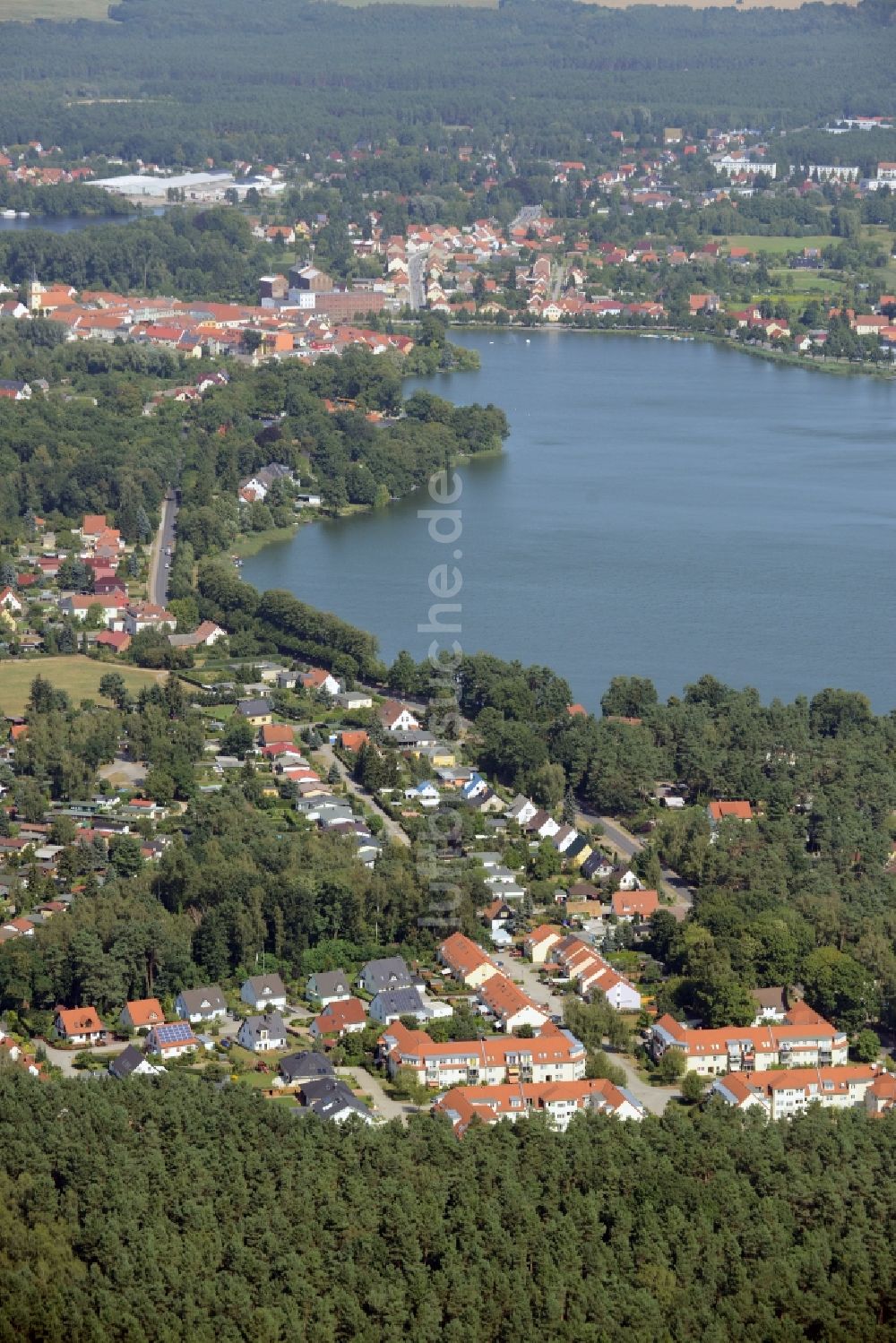 Müllrose von oben - Ortsansicht von Müllrose im Bundesland Brandenburg