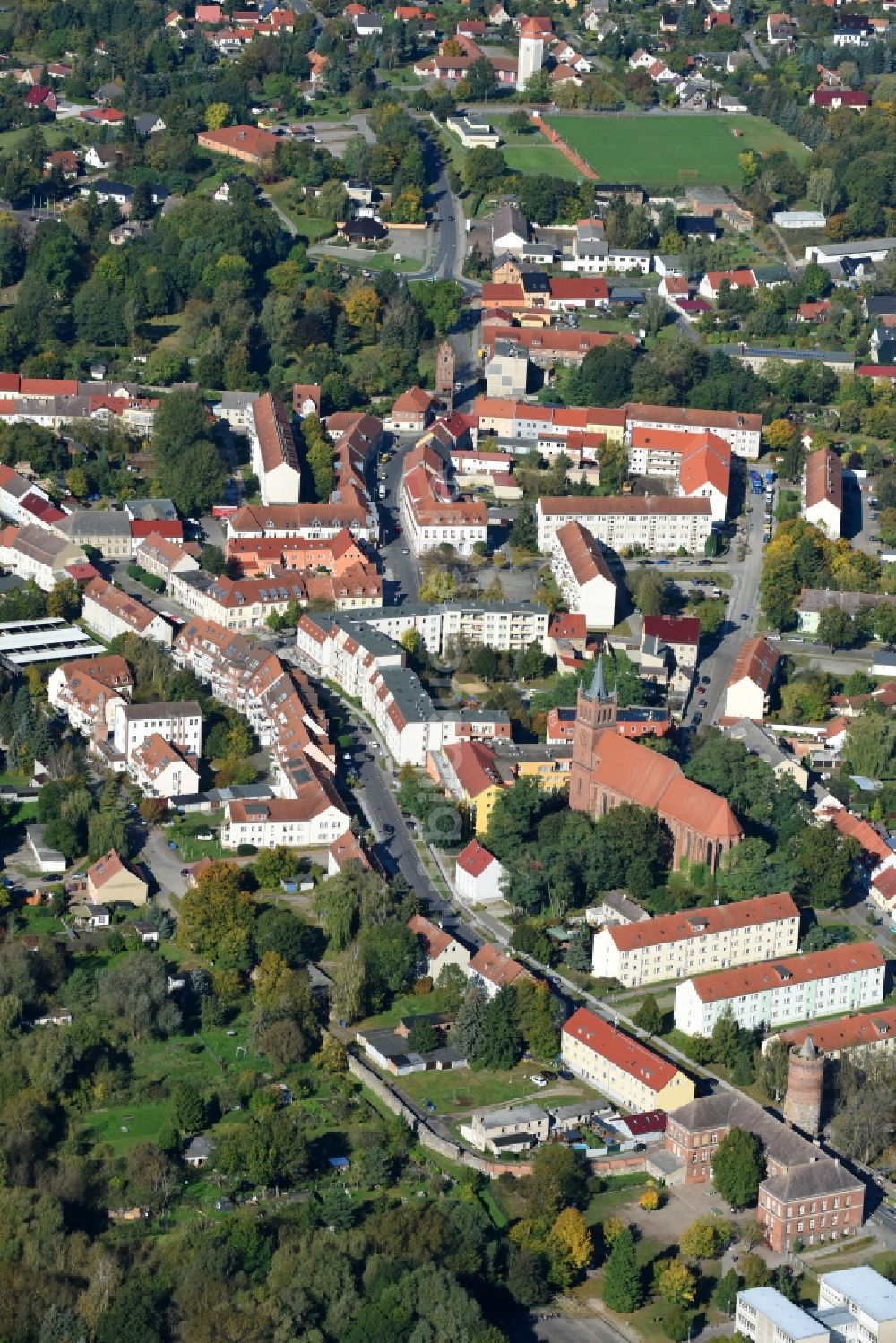 Müncheberg von oben - Ortsansicht in Müncheberg im Bundesland Brandenburg, Deutschland