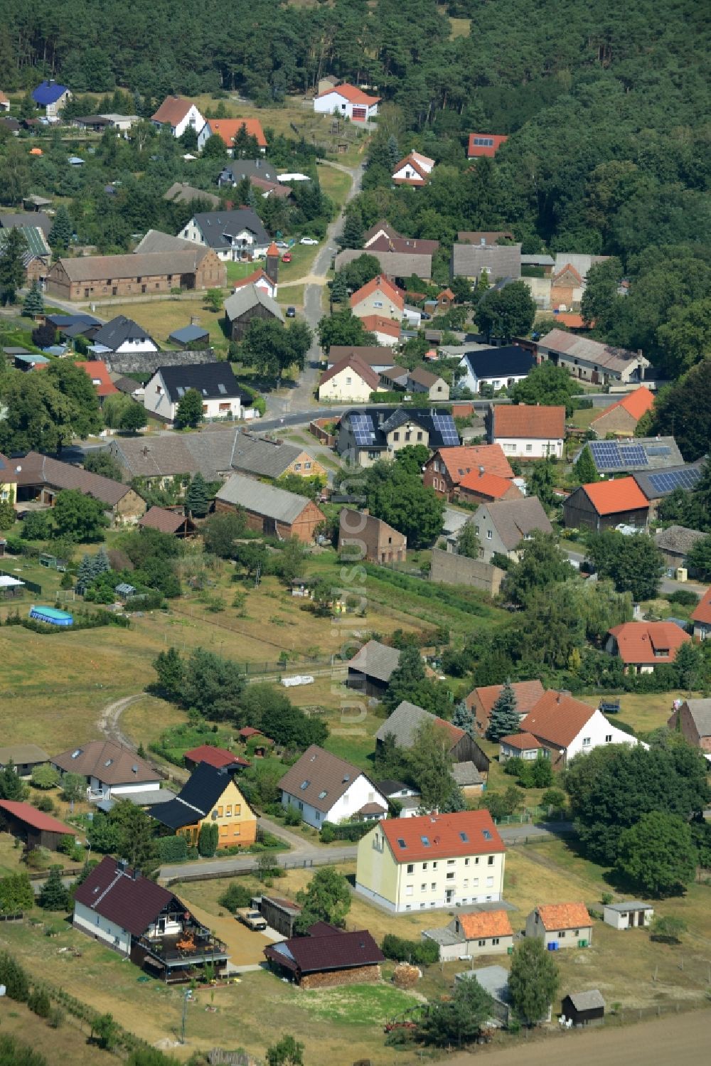 Luftbild Münchehofe - Ortsansicht von Münchehofe im Bundesland Brandenburg