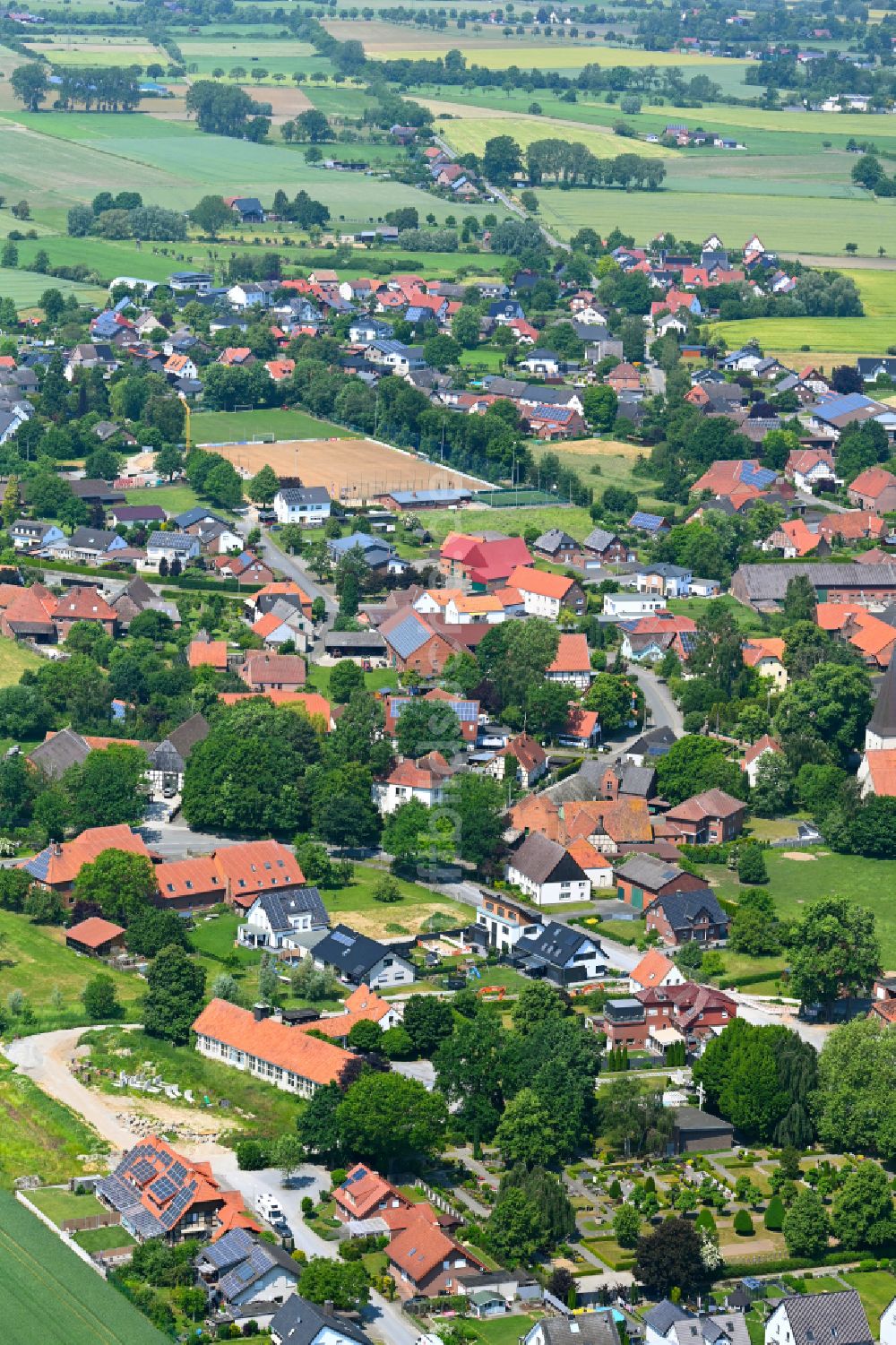 Luftbild Mönninghausen - Ortsansicht in Mönninghausen im Bundesland Nordrhein-Westfalen, Deutschland