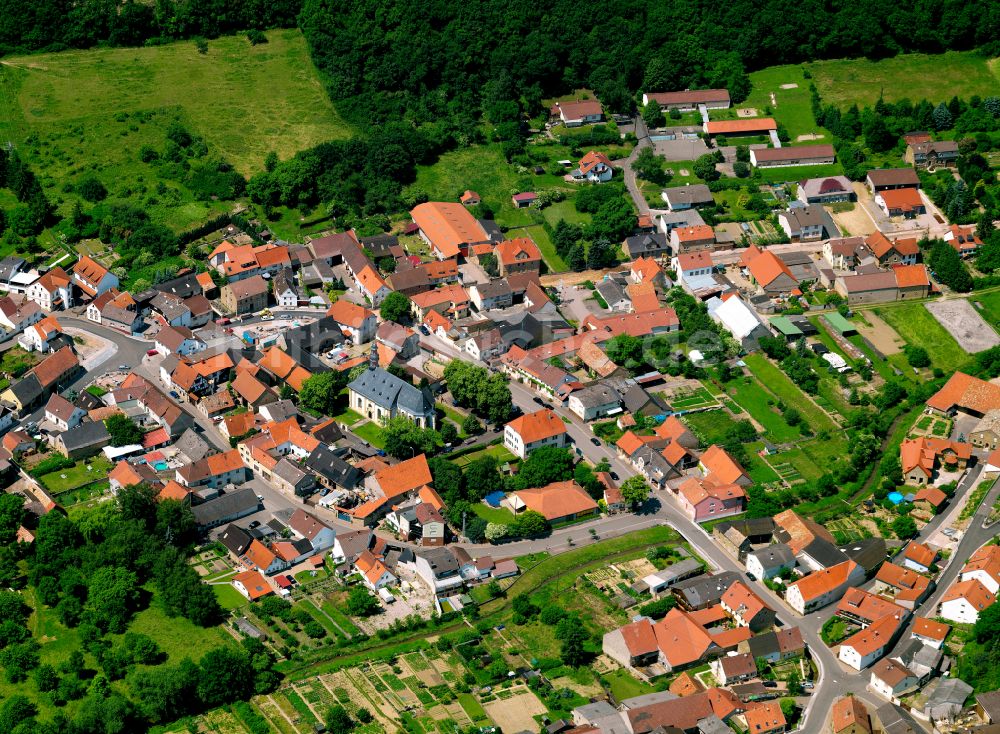 Münsterappel von oben - Ortsansicht in Münsterappel im Bundesland Rheinland-Pfalz, Deutschland