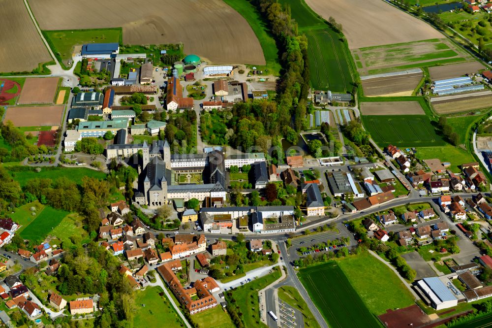 Luftaufnahme Münsterschwarzach - Ortsansicht in Münsterschwarzach im Bundesland Bayern, Deutschland