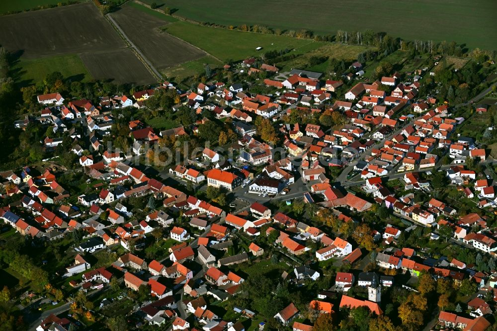 Molschleben von oben - Ortsansicht in Molschleben im Bundesland Thüringen, Deutschland