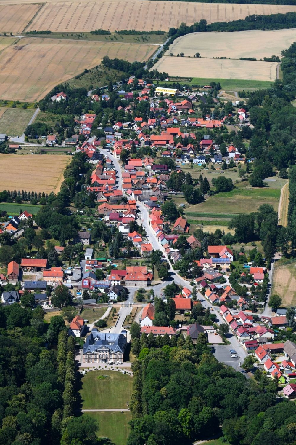 Molsdorf aus der Vogelperspektive: Ortsansicht in Molsdorf im Bundesland Thüringen, Deutschland