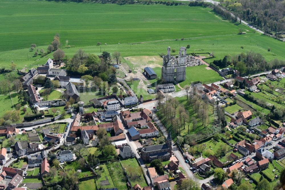 Luftaufnahme Mont-Saint-Éloi - Ortsansicht in Mont-Saint-Éloi in Nord-Pas-de-Calais Picardie, Frankreich