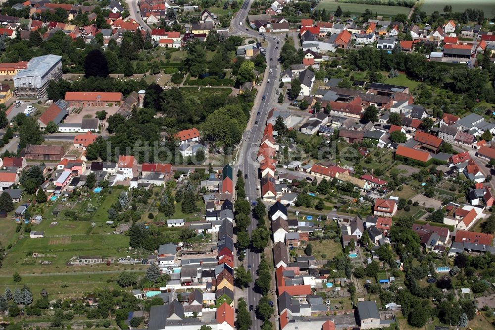 Mosigkau aus der Vogelperspektive: Ortsansicht in Mosigkau im Bundesland Sachsen-Anhalt, Deutschland