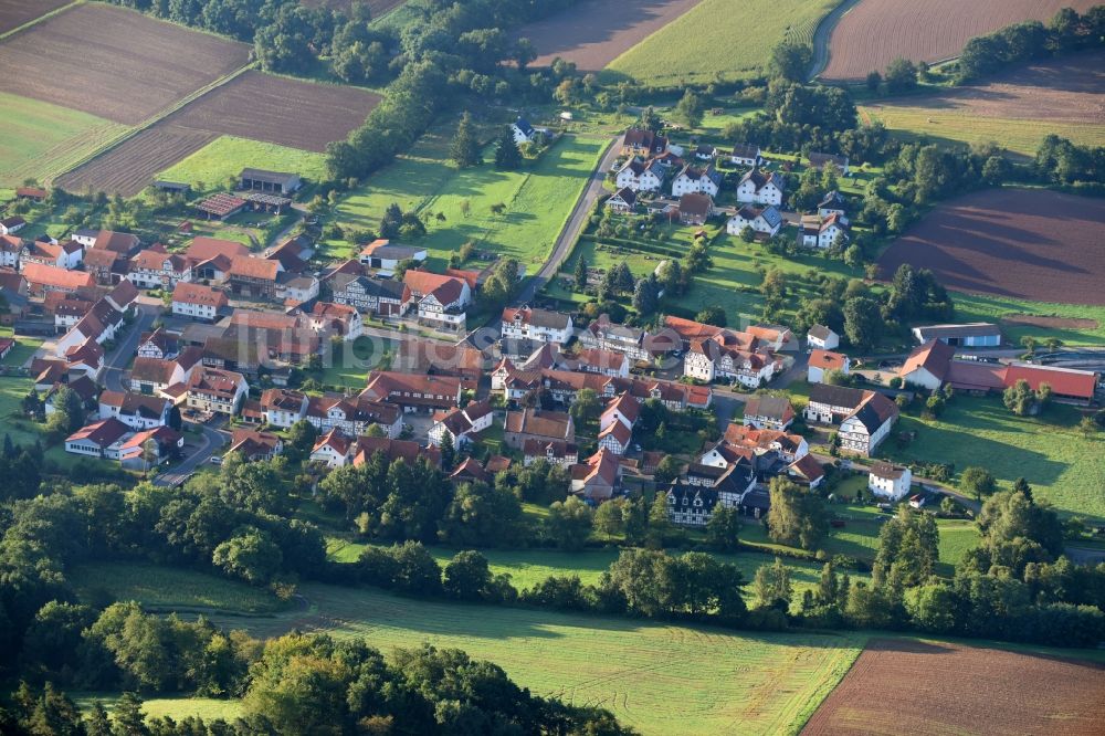 Luftaufnahme Mörshausen - Ortsansicht in Mörshausen im Bundesland Hessen, Deutschland