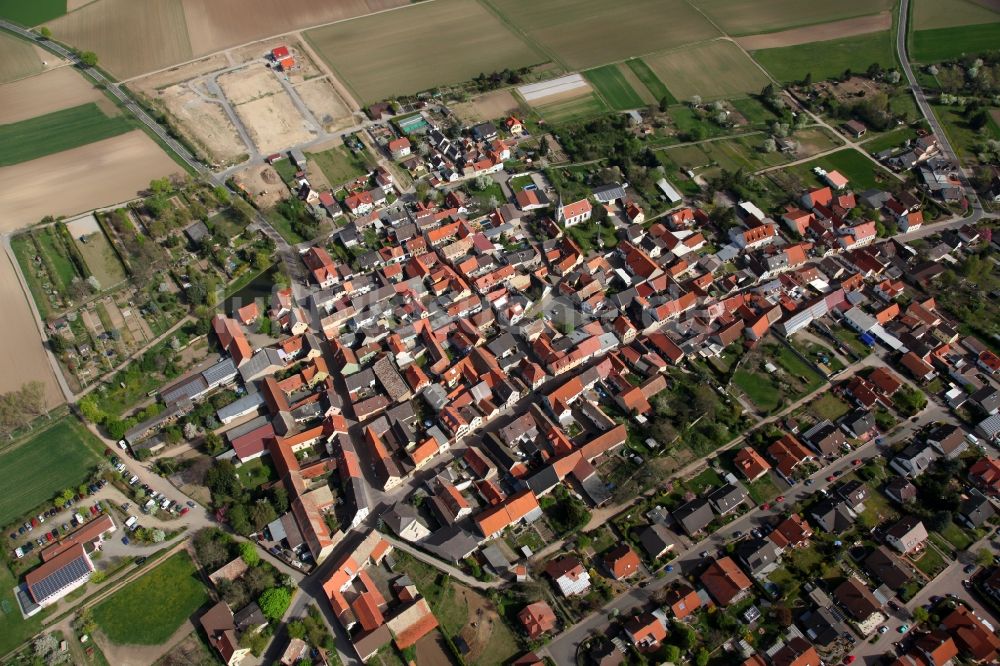 Mörstadt von oben - Ortsansicht vom Mörstadt im Bundesland Rheinland-Pfalz