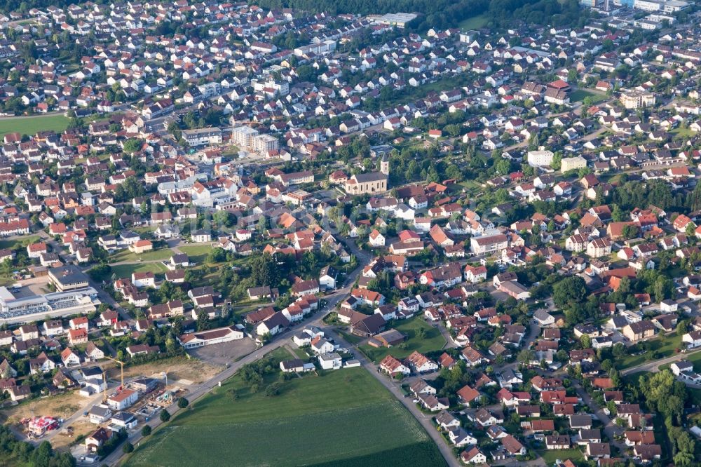 Luftaufnahme Mutlangen - Ortsansicht in Mutlangen im Bundesland Baden-Württemberg, Deutschland